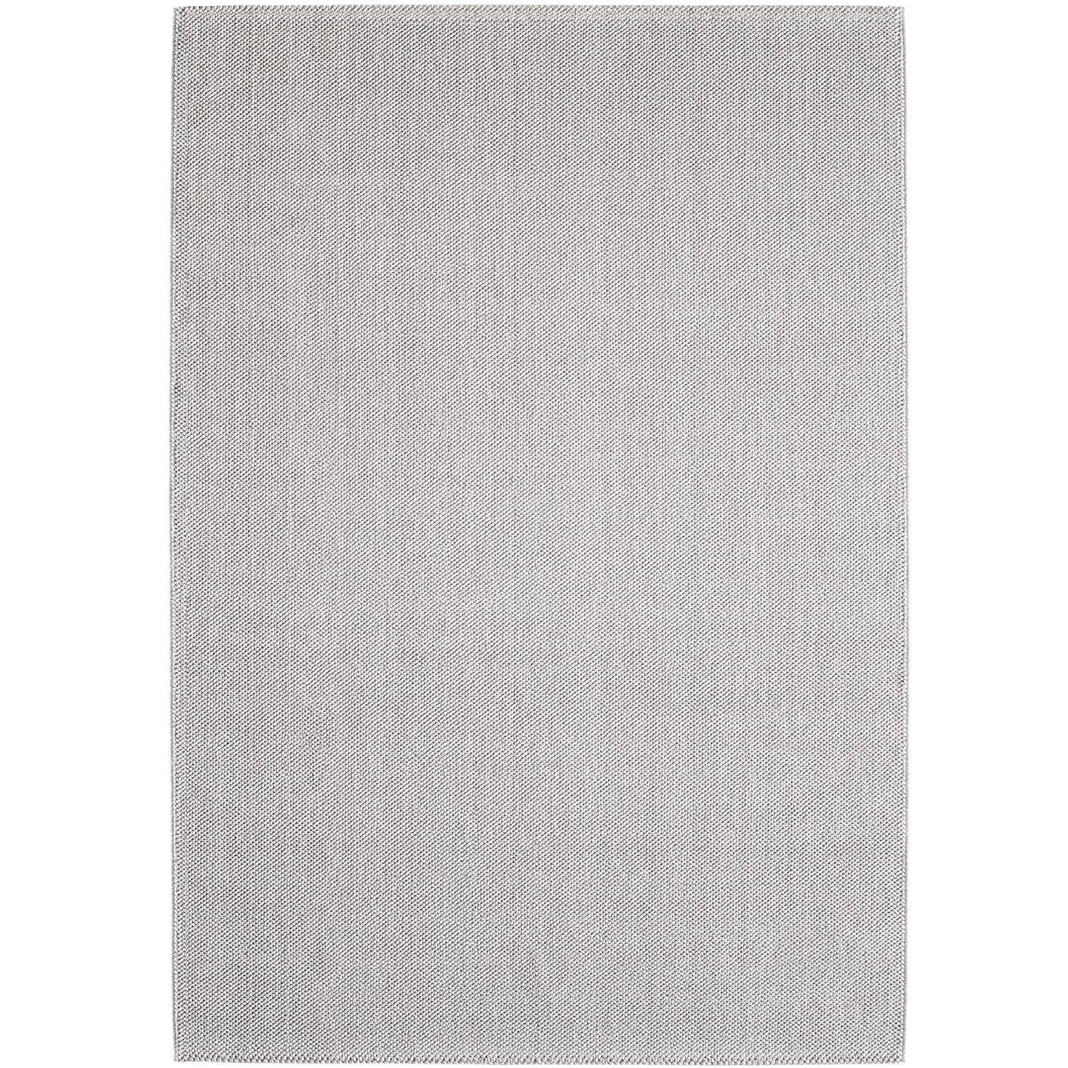 LOOM Unicolor sølv rektangulært kortluvet tæppe - 60 x 100 cm