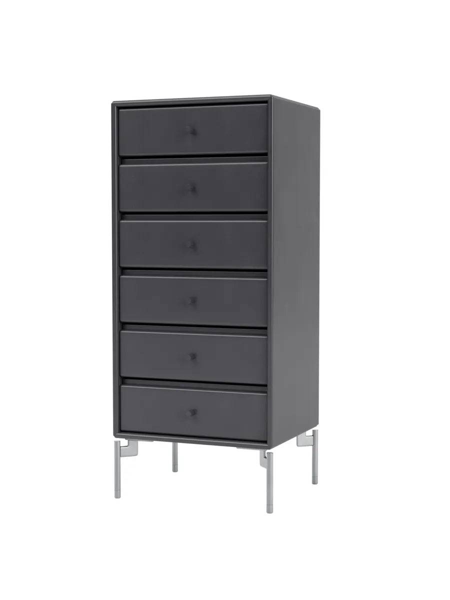 1362 Skuffemodul inkl. ben fra Montana Coal / Krom - Jacobsen Plus
