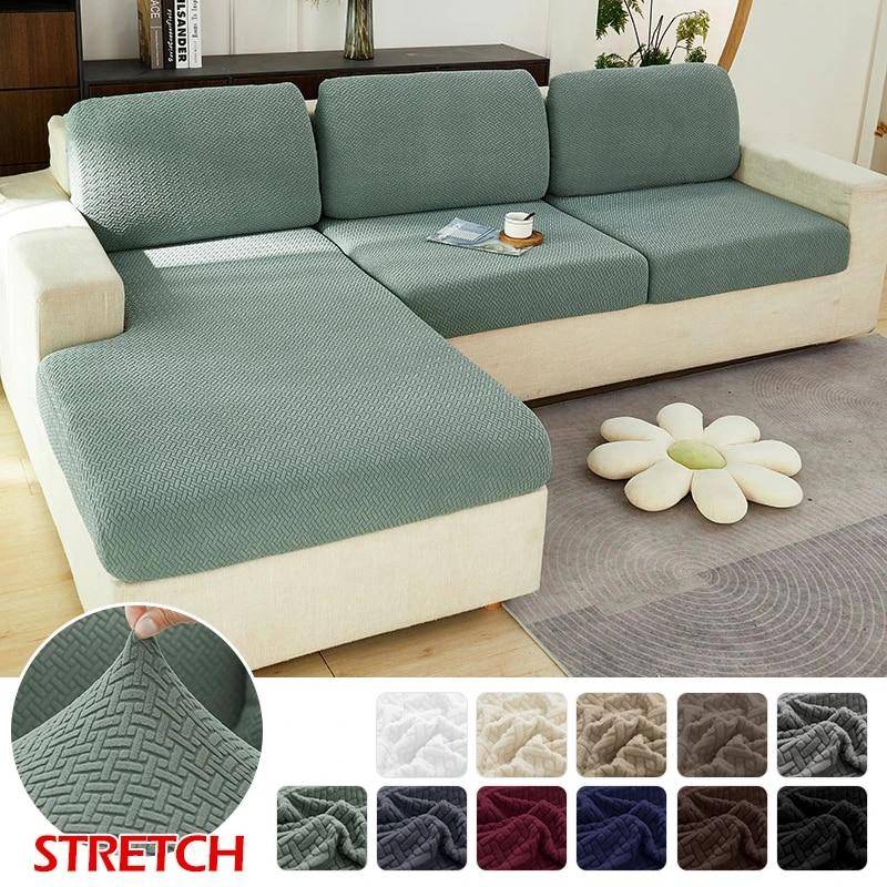 Jacquard Soffa Sits Kuddfodral Möbelskydd Sofföverdrag till vardagsrum Tvättbara stretchsoffor Överdrag sofföverdrag