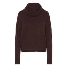 Lauren Ralph Lauren Cable-Knit Wool-Blend Turtleneck Sweater Brun