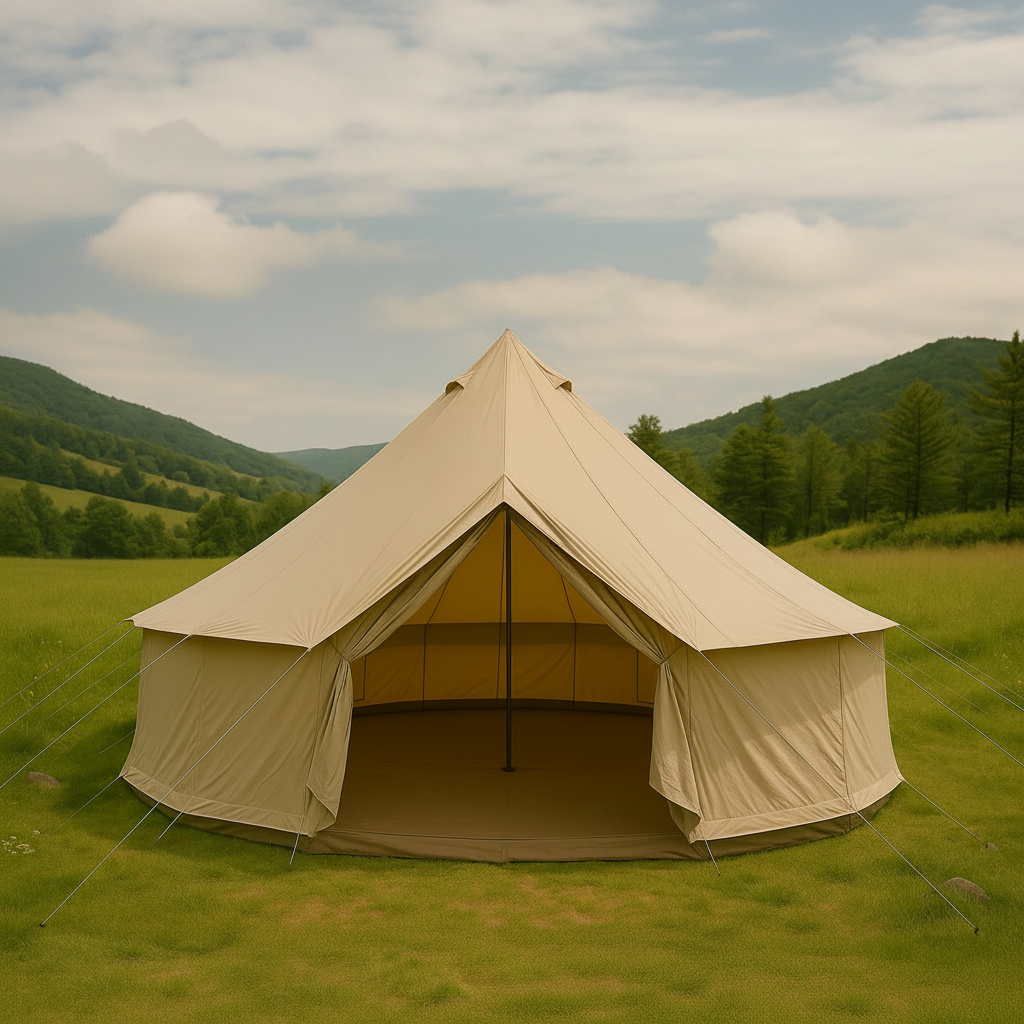 6m Bell Tent 285gsm 100% Natural Canvas | XL Walls & StoveMate