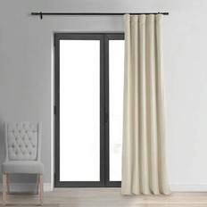 1st grå och svart sammetsgardiner - mångsidiga upphängningsalternativ för höst och vinter, perfekt för sovrum, kontor, kök, vardagsrum och kontor - tr - Beige (Multi-size)