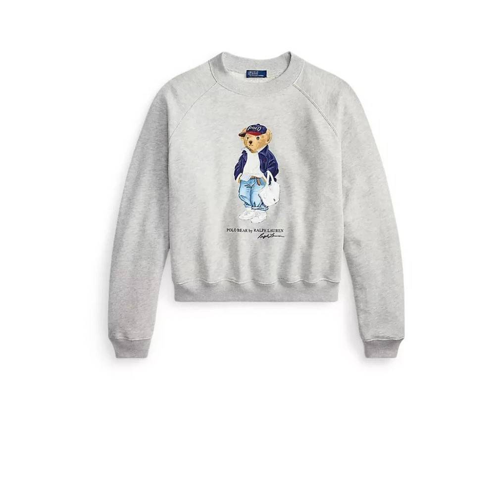 Polo Ralph Lauren- - Bear Sweater Sweatshirts & Hoodies - Dam- 2Xs- Bomull