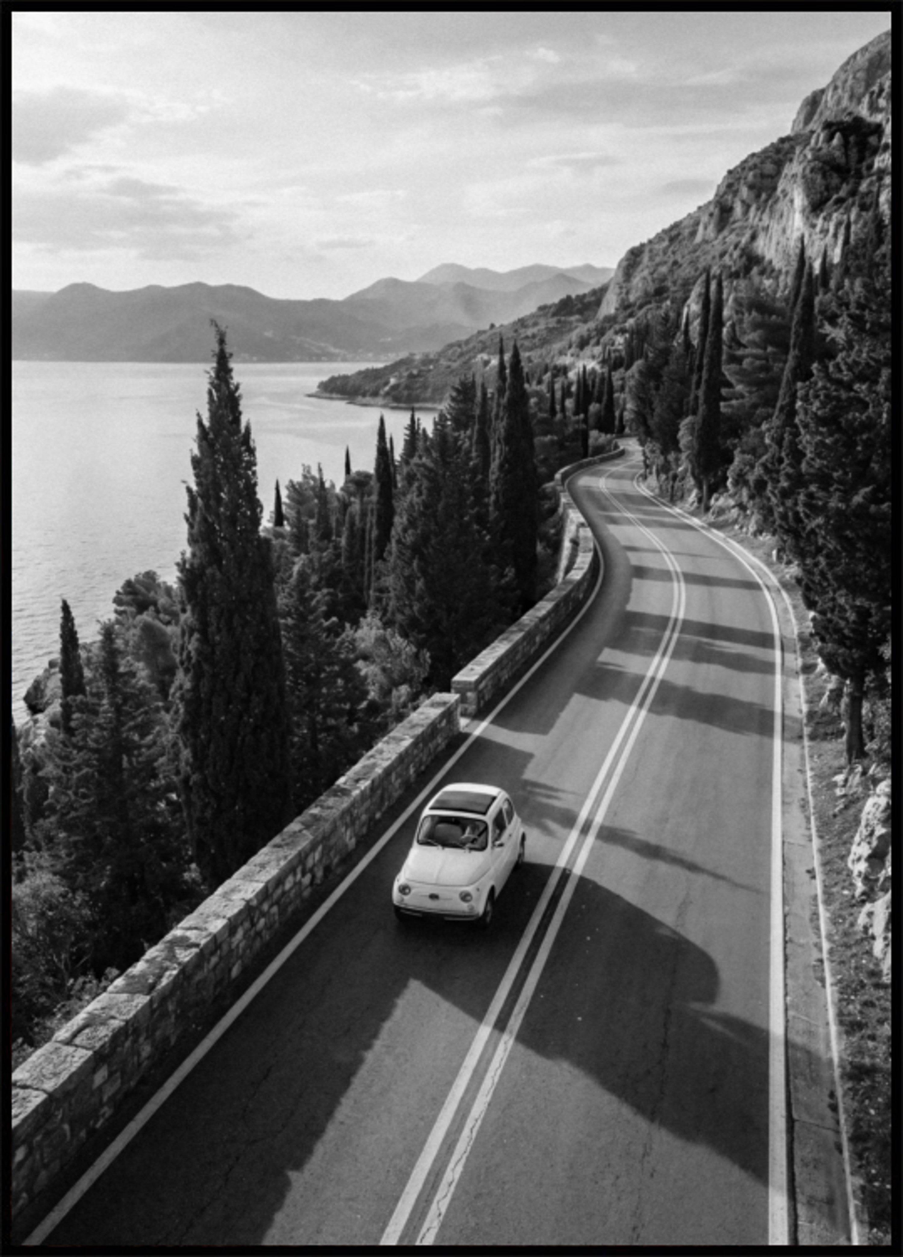 Vintage Car Coastal Drive (50x70) - Plakater > Svart och Vit Posters, Vintage Posters, Bil och Motor Posters, BD