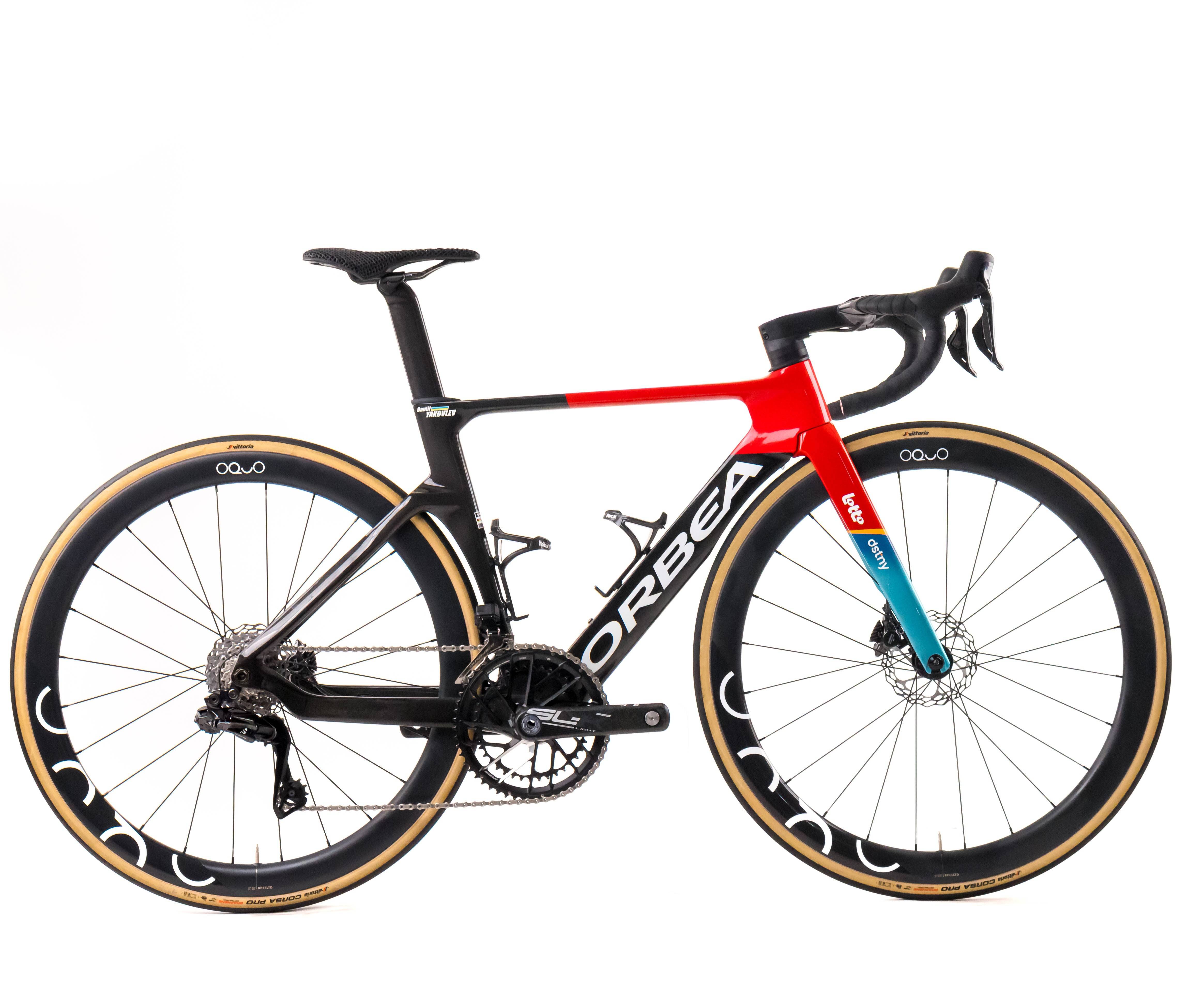 Orbea Orca Aero 2024 - Shimano Dura-Ace Di2 2x12sp Power Meter - Oquo RP45 LTD (New) - Bikeroom / 49 / black/red/blue