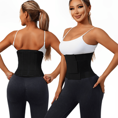 Midjetränare Korsett Dragkedja Magkontroll Shapewear Andningsbar Midja Cincher För Kvinnor Body Shaper Sportgördel Justerbar Knappad Palatskorsett Dra - Svart (L,M,S,XL,XXL,XXXL)