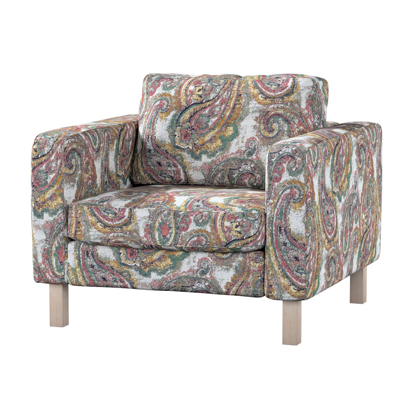 Karlstad klädsel fåtölj - kort, Bouclé flerfärgad, 89 X 89 X 64 CM, Cosy Home