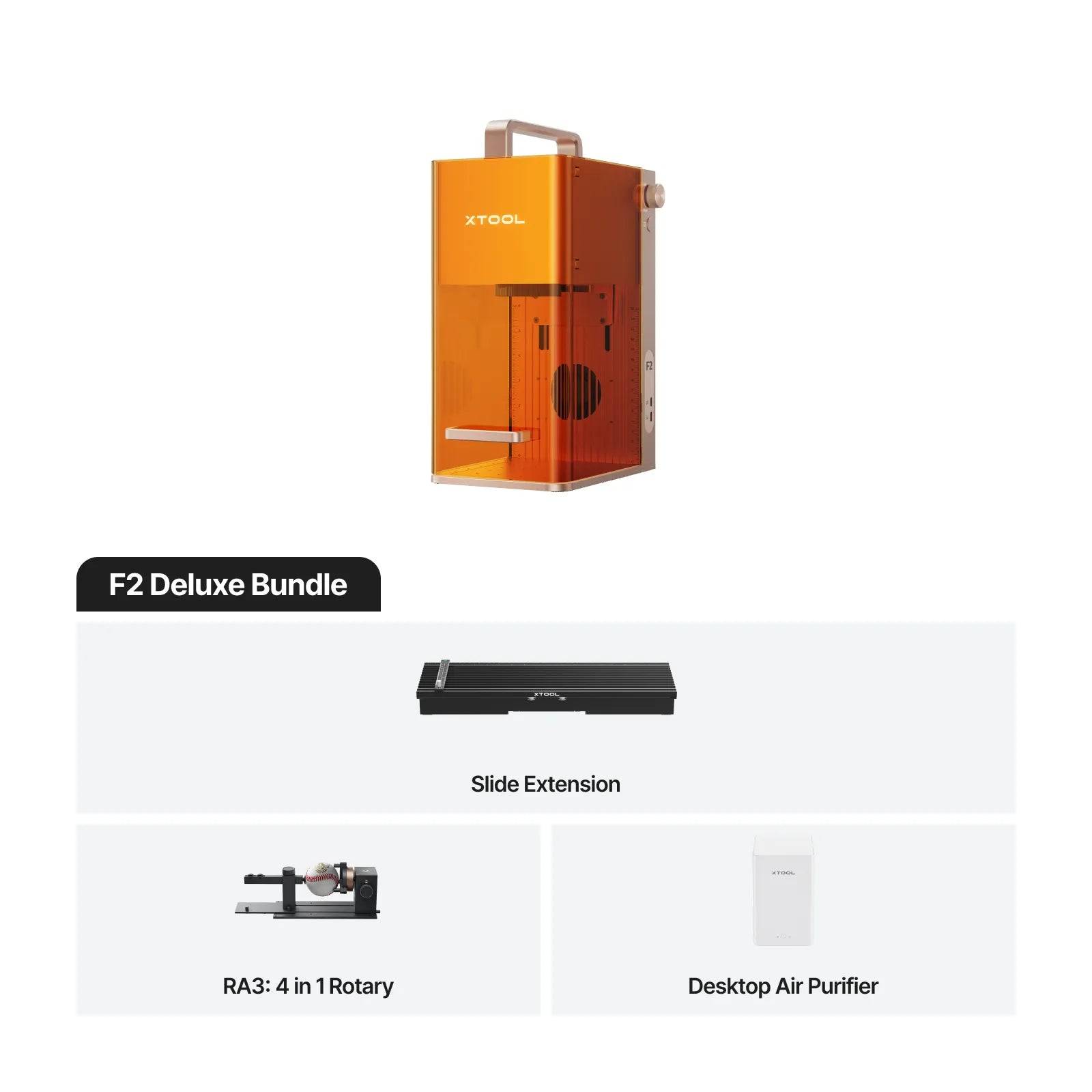 xTool - F2 - 15W Diode Laser + 5W IR Laser - Deluxe Bundle
