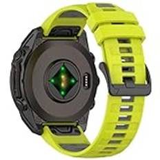 AISPORTS Kompatibel med Garmin Epix Pro Gen 2 51 mm rem silikon, 26 mm snabbpassande klockarmband mjukt sportarmband ersättningsrem för Garmin D2 Mach 1 Pro/D2 Delta PX/D2 Charlie/D2 Bravo