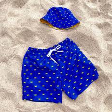 Badshorts Sverige Småkronor - Blå/Gul - 3XL