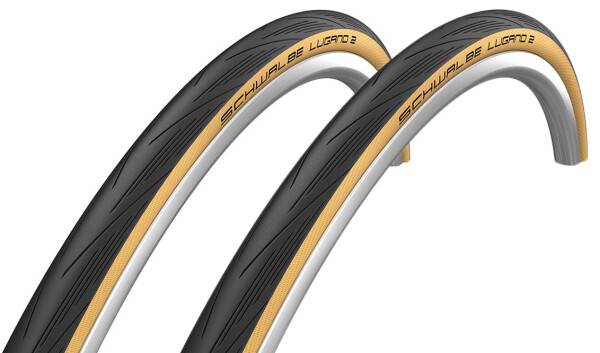Schwalbe Lugano II kanttrådsdäck 700 x 25c Classic sampack - Beige,Sort