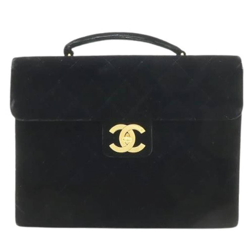 Chanel Vintage - Pre-owned Matelasse Velvet Läder Portfölj Vintage - Dam - ONE Size - Läder