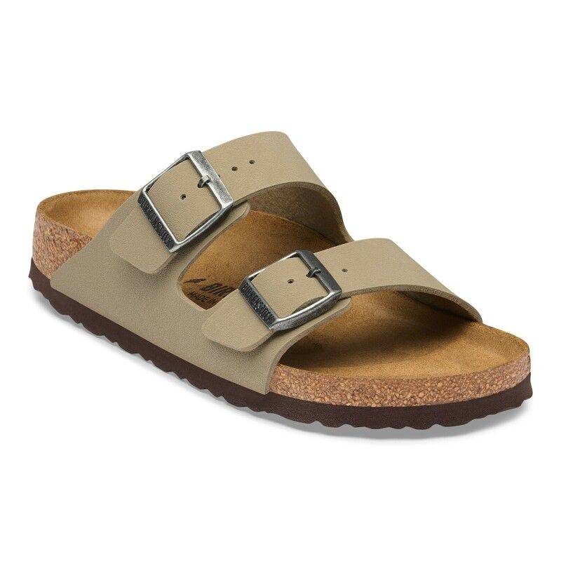 Birkenstock Arizona LEVE - Sandaler Faded Khaki / Dark Brown 41 - Narrow fit