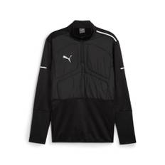 Men's Puma individual Winterised Quarter-Zip Top, Black, Size S, Sport