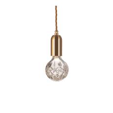 Lee Broom - Crystal Bulb - Pendellampa - Mässing, Klart kristallglas - Pendellampor - Guld