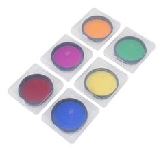 2 Inch Telescope Eyepiece Moon Filter Set 6 Colors M48x0.75mm Telescope Nebula Filter Moon Filter