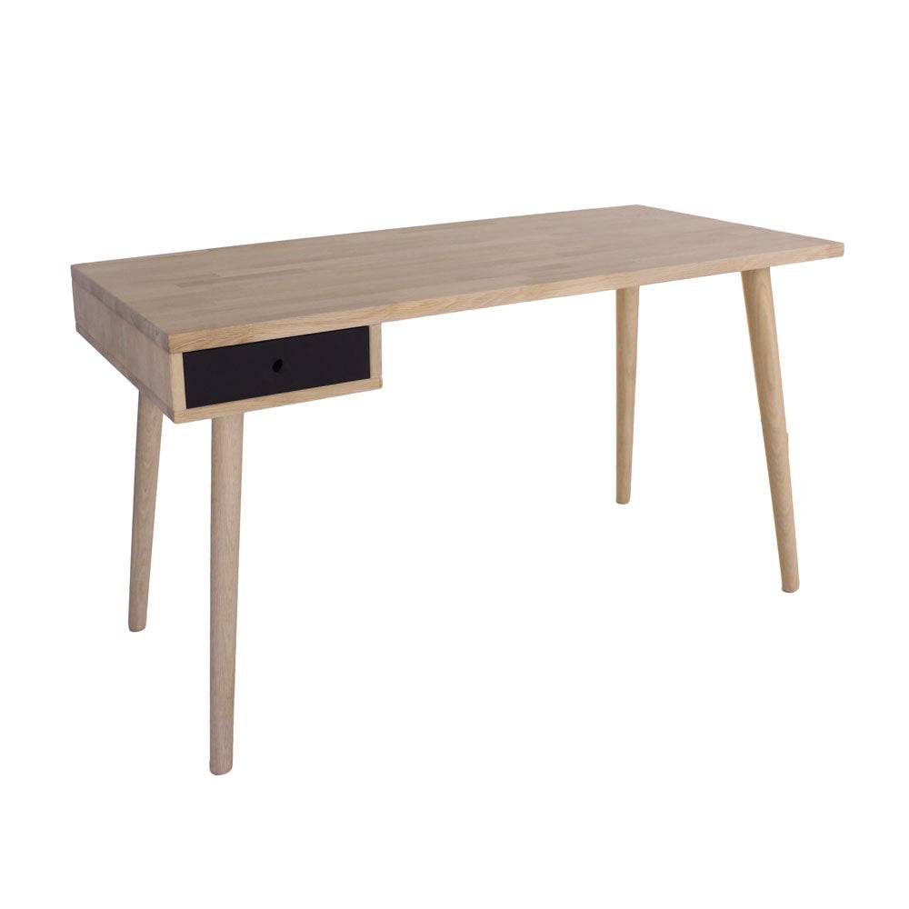 Denver skrivebord i egetræ med skuffe Flere varianter - 120 x 70 cm / Ubehandlet
