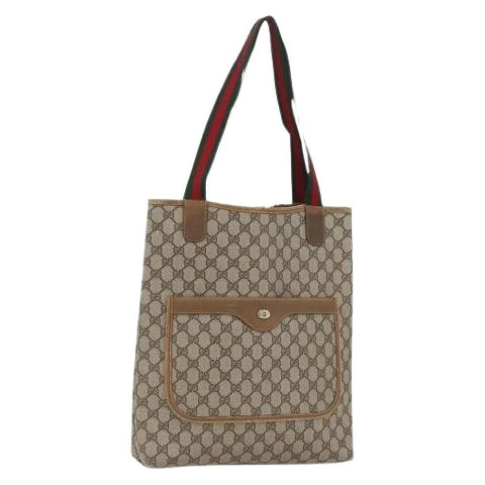 Gucci Vintage Pre-owned Plastic Tote Bag - Vintage - Dame - Beige - ONE SIZE - Tyl