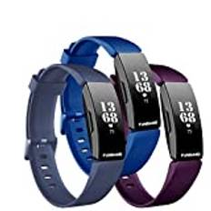 FunBand Kompatibel med Fitbit Inspire & Fitbit Inspire HR armband, mjukt silikonband justerbar sporttillbehör för Fitbit Inspire & Inspire HR smart klocka