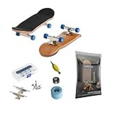 BIGH Fingerboard i Naturlig Lönnträ - Professionellt Fingerboard - Finger Skateboard - Leksakspresent - Finger Skate - Hand Skateboard - Färg: trä