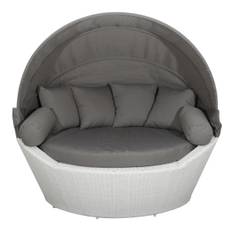 Dobbelt rund solseng med overd�kning 165x140x83cm