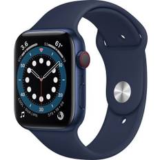 Apple Watch Series 6 Aluminium 44 mm (2020) | GPS + Cellular | blå | Sportband Djupblå marin