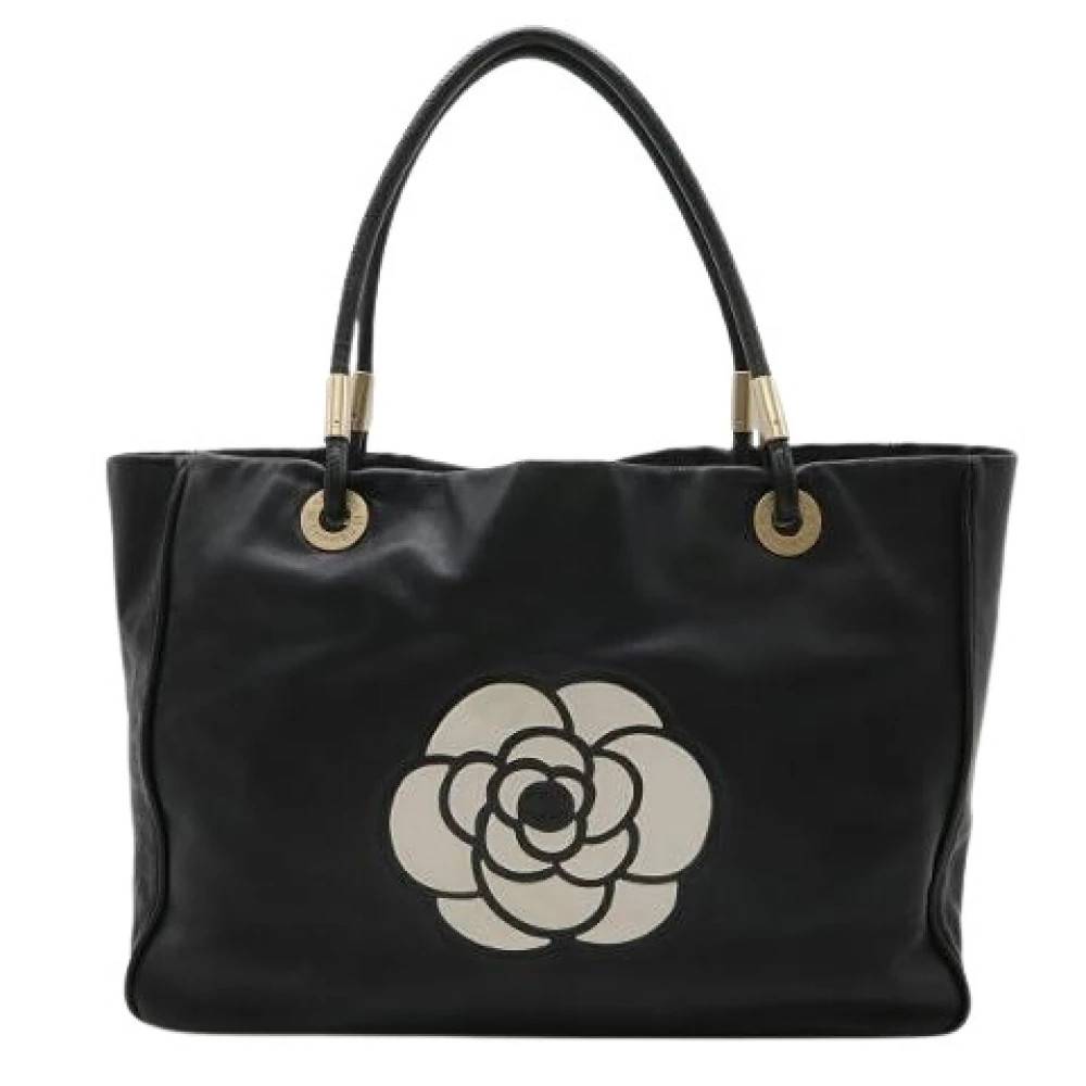 Chanel Vintage Pre-owned Camellia Læder Tote Bag - Vintage - Dame - Sort - ONE SIZE - Læder