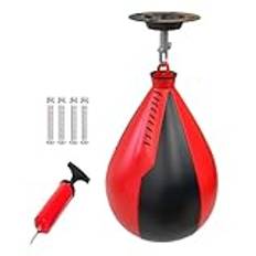 Speedbag boxningsset, boxningsväska - Dinglar päronformad reflexväska - Bärbar svängboll för gym, återanvändbar boxningsboll för män, kvinnor