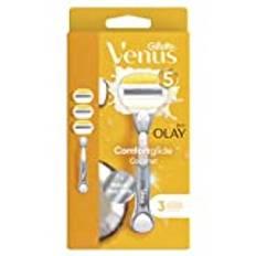 Gillette Venus Comfortslide med Olaz 2-i-1rakblad med rakningsremsor, för rakapparater. Ingen rakningsmekanism krävs (paketet kan variera) – 6 stycken