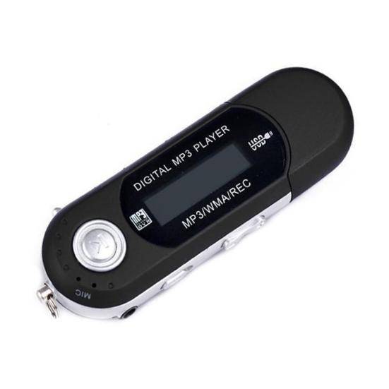Bärbar 1,3-tums LCD-skärm Digital FM-radio TF-kort USB 2.0 MP3-musikspelare röd