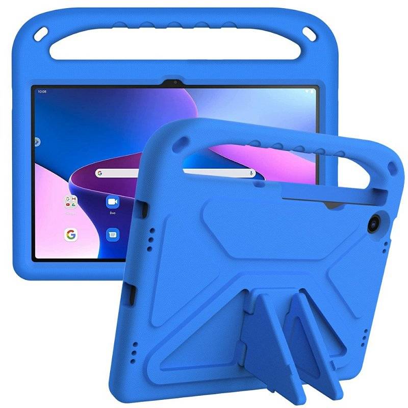 Lenovo Tab M10 Plus 3. Gen Cover med kickstand til børn - Blå (TB125 / TB128).
