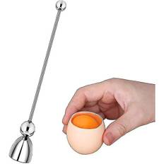 Æggeskalsfjerner, æggebryder, æggeåbner i rustfrit stål, æggeskalskutter, køkkenredskab i rustfrit stål, til blødkogte æg og æg