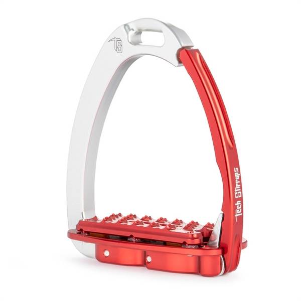 Tech Stirrups Venice plus EVO /L /Silver-Rød.