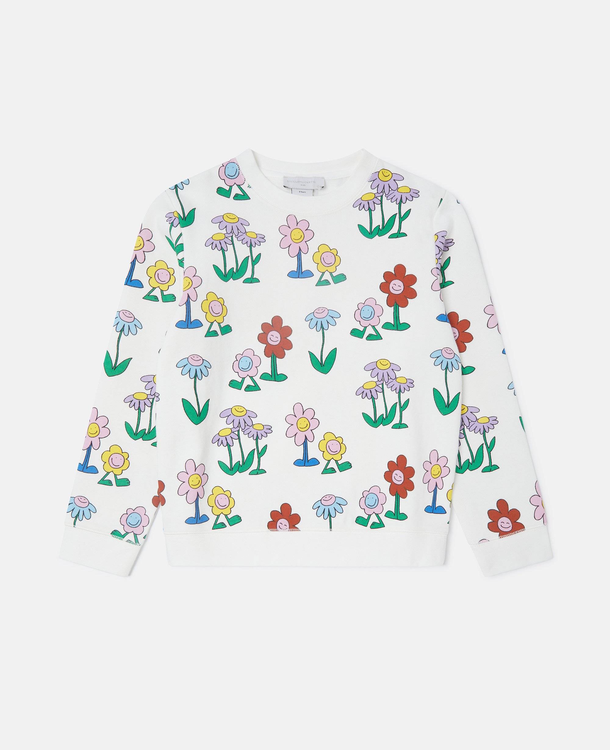 Stella McCartney - Flower Print Crewneck Sweatshirt, , Size: 14