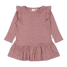 Petit Piao Kjole - Rib - Modal - Nostalgic Rose/Coffee Bean - Petit Piao - 6 år (116) - Kjole