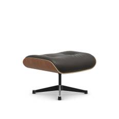 Vitra - Lounge Ottoman, Cherry Polished/Sides black, Leather Cat. L40 Premium 77 - Fotpallar - Charles & Ray Eames - Brun - Metall/Trä