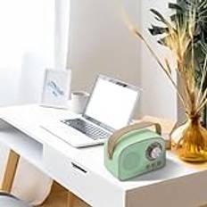 Trådlös mini hem utomhushögtalare, FM-radio bärbar trådlös högtalare, fest hem golf utomhushögtalare, 115 x 78 x 61 mm (djupgrön)