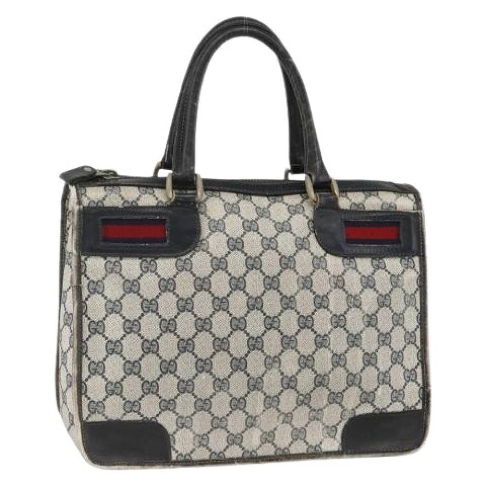Gucci Vintage Pre-owned Vintage Canvas Håndtaske - Vintage - Dame - Flerfarvet - ONE SIZE - Uld