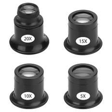 4 stk. lupbriller forstørrelsesglas sæt 5x 10x 15x 20x ur reparation lup forstørrelsesglas sæt