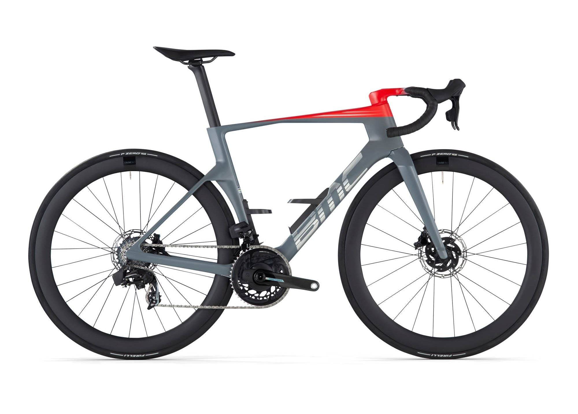 BMC Teammachine R 01 THREE 2024 - Sram Force eTap AXS 2x12sp - CRD-501 SL - 020 / 56 / iron grey / neon red