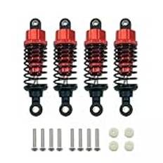 MANGRY 4 st RC Bil Stötdämpare Dämpar Set 60mm Passar for Tamiya TT-02 TT-02d M-05 M-06 1/10 Uppgraderingsdelar (Color : Red)