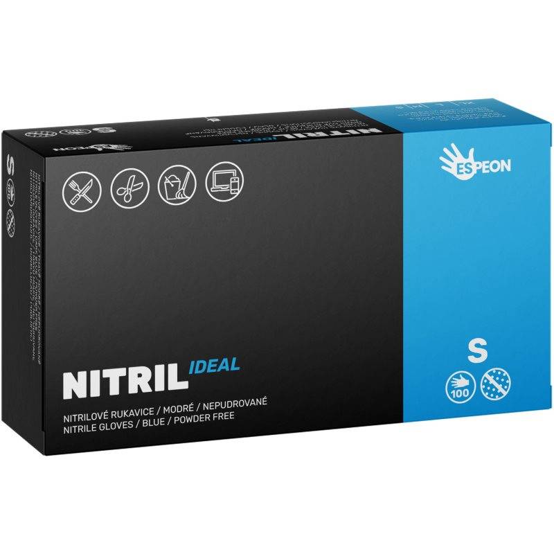 Espeon Nitril Ideal3 Examination Gloves Blue undersøgelses- og beskyttelseshandsker af nitril uden pudder Størrelse 100 stk. - 100 stk.