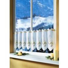 Kort persienn med underbar juldesign, Vit-grön, Storlek 827 (H50xW128 cm)