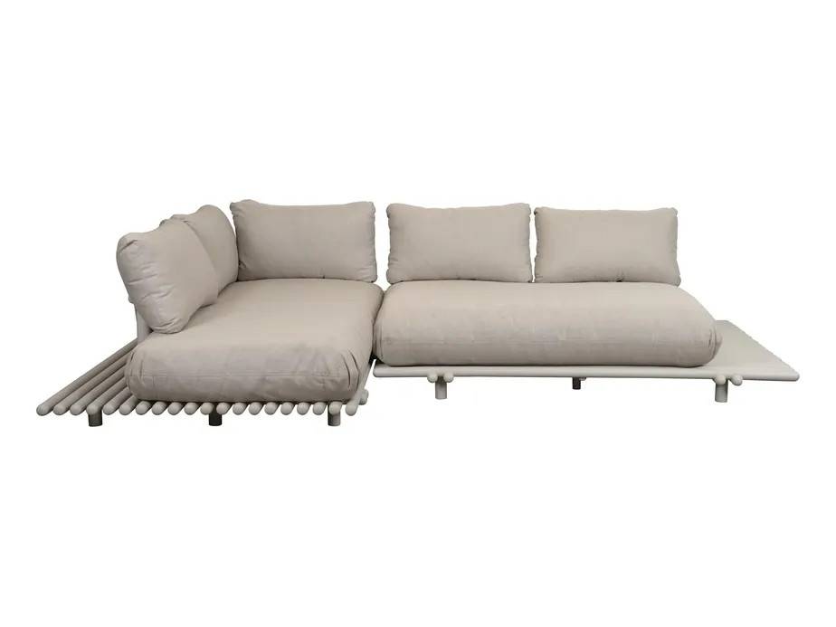 Cane-line Sticks hjørnesofa Aluminium/sand 2 2-personers moduler