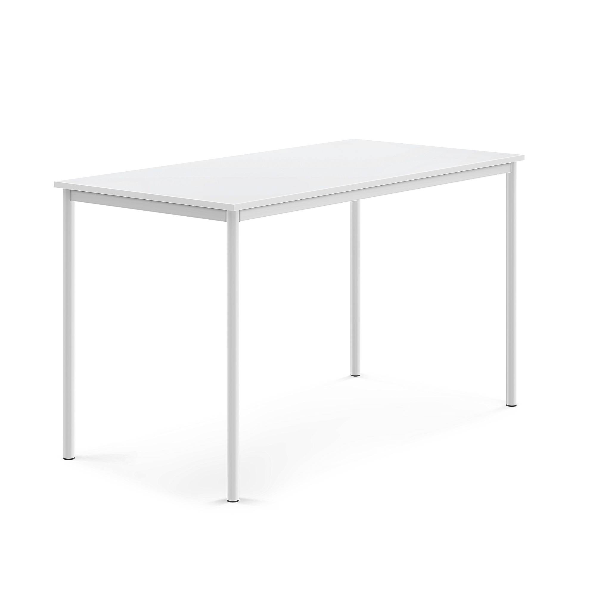 Bord BORÅS, 1600x800x900 mm, stativ vit, högtryckslaminat, vit
