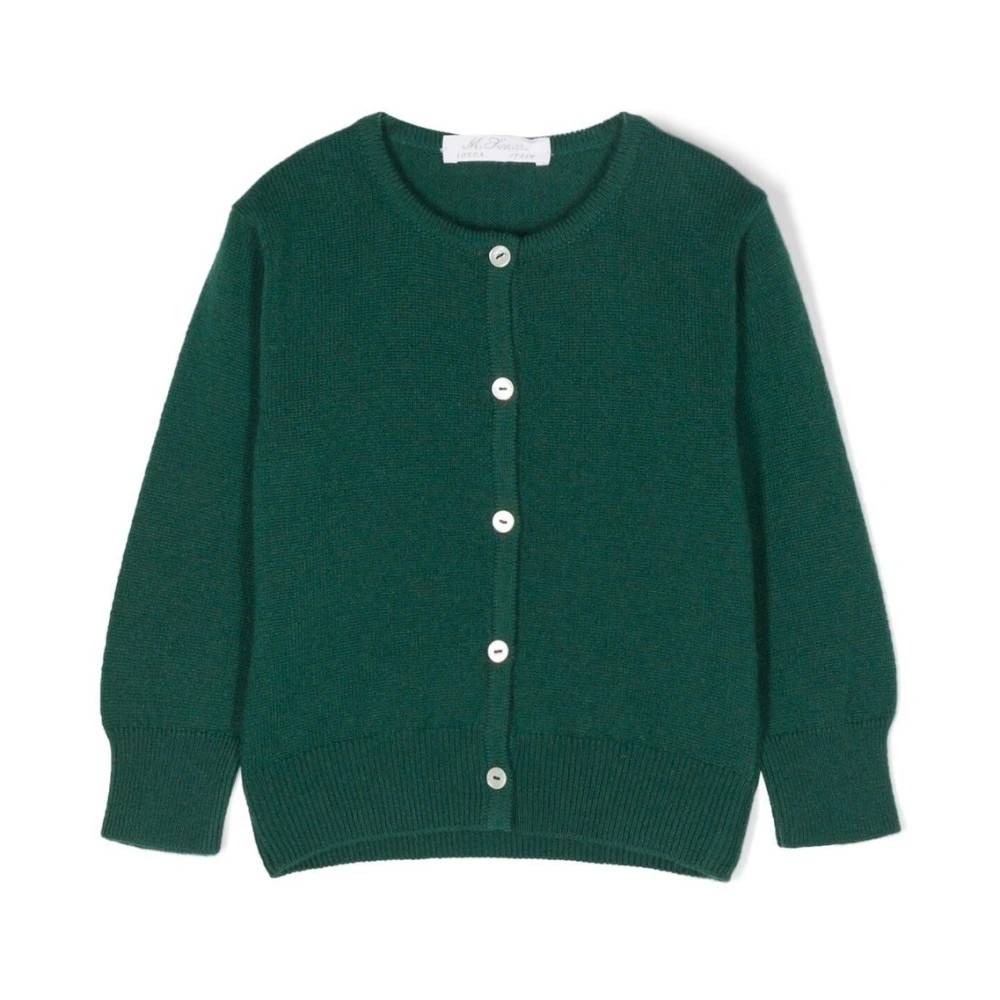 Mariella Ferrari Cardigan med knapper foran - Kids - unisex - Grøn - 92 CM - Cashmere