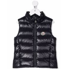 Moncler Enfant - vadderad väst med logotyp - barn - gåsdun/polyamid/polyamid - 8 - Blå
