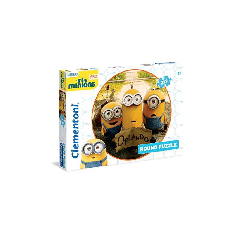 Clementoni 21404 - Minions - Round Puzzle, 212 Teile, rundes Puzzle...