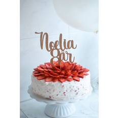 Cake topper med namn och ålder