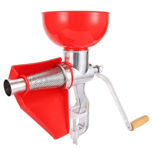 Ejoyous Manuell Tomatpress, Juicer för Frukt och Grönsaker, Aluminiumlegering med Filter, Köksredskap för Tomater, Citroner, Apelsiner